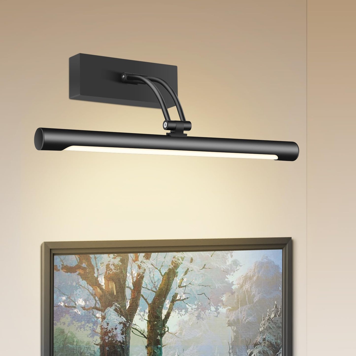Hardwired Picture Light for Wall Black,14 inch Night Light LED Wall Sconces for Pictures,Dart Board Lights V1171-CB-BLACK-MURAL-LAMP-14IN