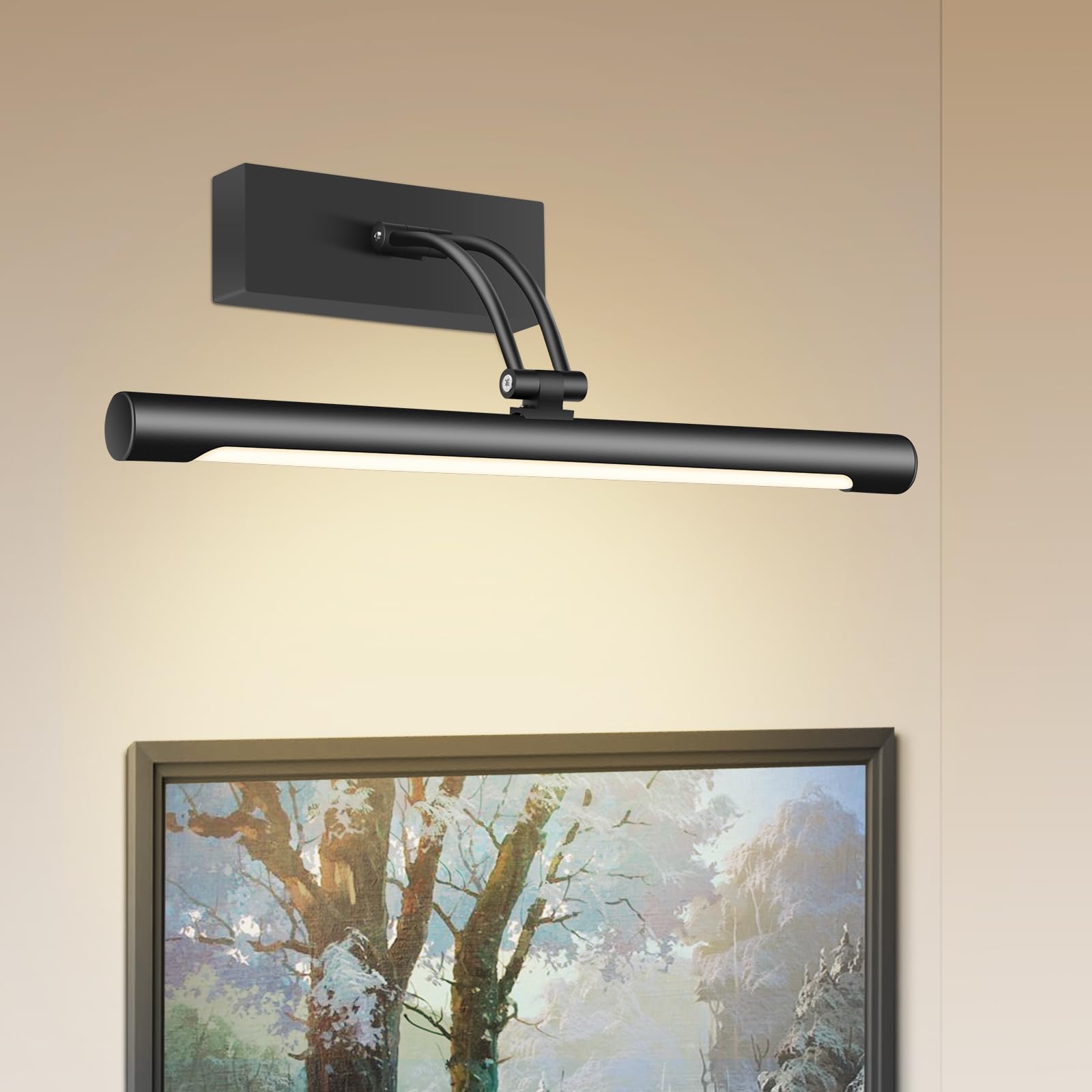 Hardwired Picture Light for Wall Black,14 inch Night Light LED Wall Sconces for Pictures,Dart Board Lights V1171-CB-BLACK-MURAL-LAMP-14IN