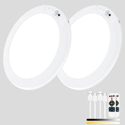 2 Pack Magnetic Wireless Ceiling Light, Rechargeable Battery Operated Ceiling Light wiht Remote, Ultra-Thin V1171-CB-BOM000887