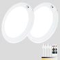 2 Pack Magnetic Wireless Ceiling Light, Rechargeable Battery Operated Ceiling Light wiht Remote, Ultra-Thin V1171-CB-BOM000887
