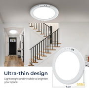 2 Pack Magnetic Wireless Ceiling Light, Rechargeable Battery Operated Ceiling Light wiht Remote, Ultra-Thin V1171-CB-BOM000887