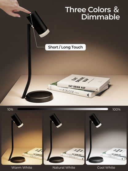 Cordless Table Lamps, Battery Operated Portable Table Light with Magnetic Adjustable Angle Head, 5000mAh V1171-CB-BOM000959