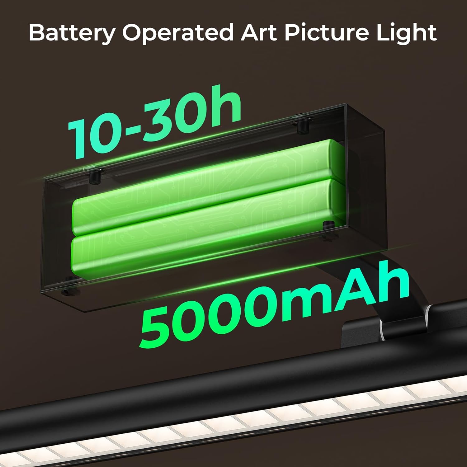 Wireless Picture Lights for Wall, Battery Operated Wall Light for Painting Rechargeable CCT Rotatable Art V1171-CB-BOM000967
