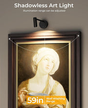 Picture Light for Wall, Battery Operated Art Light for Paintings CCT Dimmable Recharging Gallery Battery Wall V1171-CB-BOM001240-2