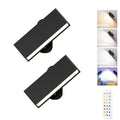 LED Wall Lights 2 Pack with Remote,Wall Sconces Lamp 3000mAh Rechargeable Battery Operated,3 Color V1171-CB-BOM001270