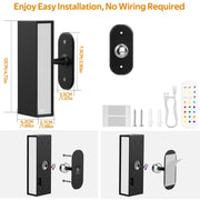 LED Wall Lights 2 Pack with Remote,Wall Sconces Lamp 3000mAh Rechargeable Battery Operated,3 Color V1171-CB-BOM001270