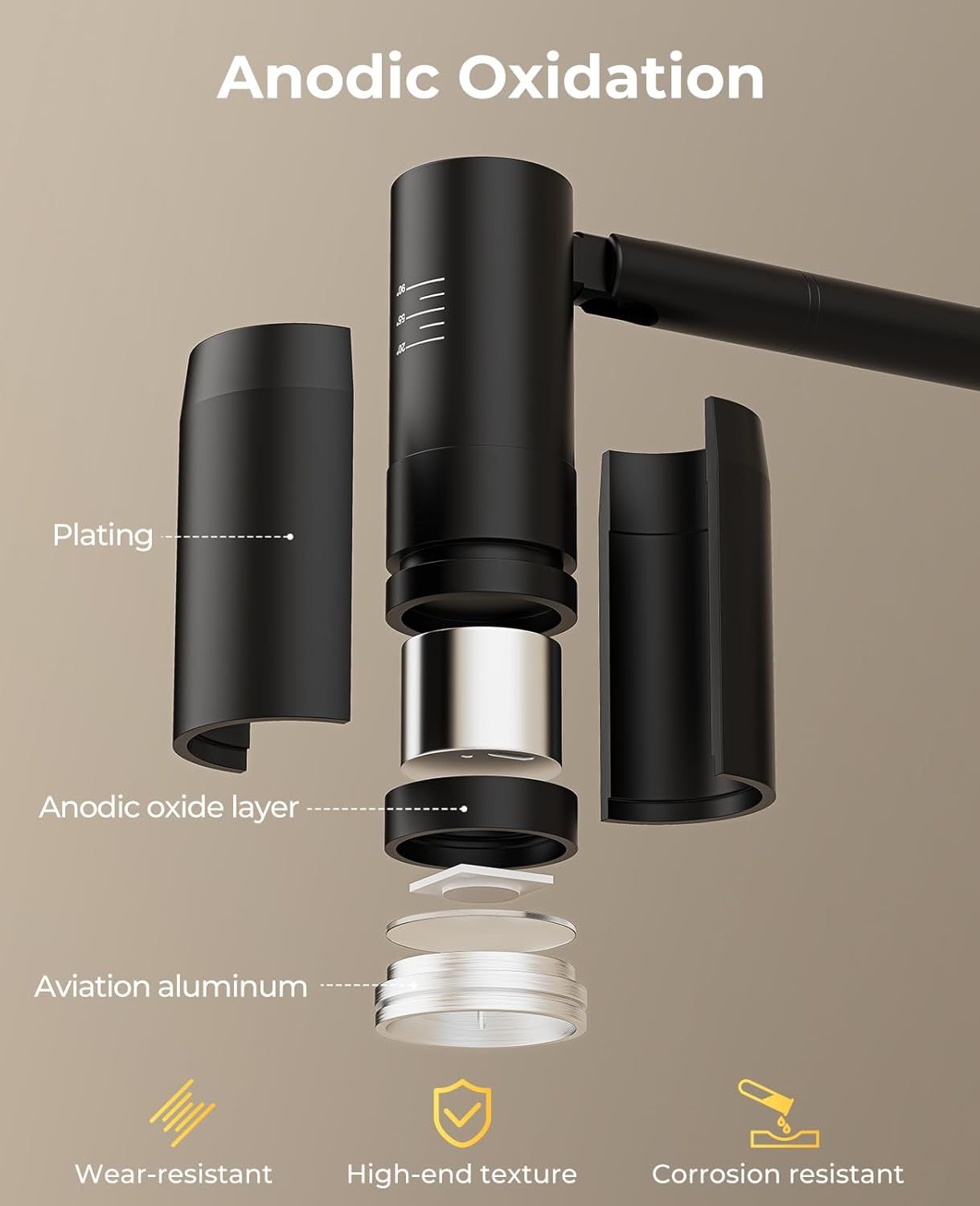 Zoomable Picture Light for Wall, Battery Operated Art Light for Paintings CCT Dimmable Spotlight for Wall Art V1171-CB-BOM001448