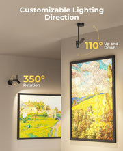 Zoomable Picture Light for Wall, Battery Operated Art Light for Paintings CCT Dimmable Spotlight for Wall Art V1171-CB-BOM001448-2