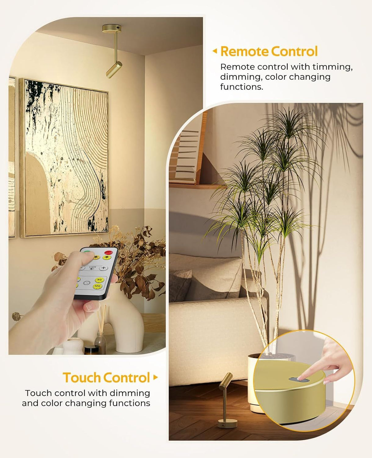 Picture Light for Wall, Battery Operated Art Light for Paintings CCT Dimmable Recharging Gallery Battery Wall V1171-CB-BOM001478-2