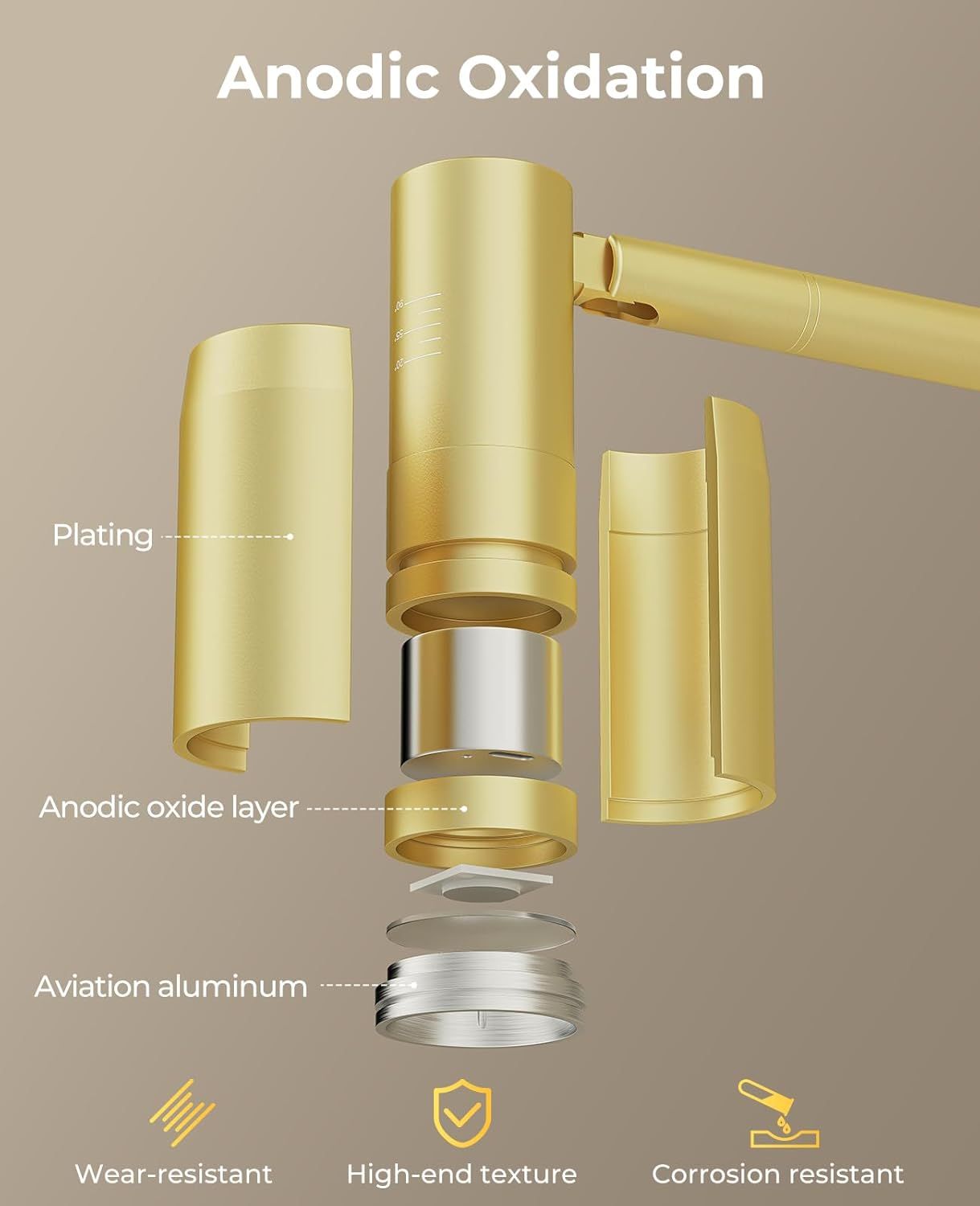 Zoomable Picture Light for Wall, Battery Operated Art Light for Paintings CCT Dimmable Spotlight for Wall Art V1171-CB-BOM001480