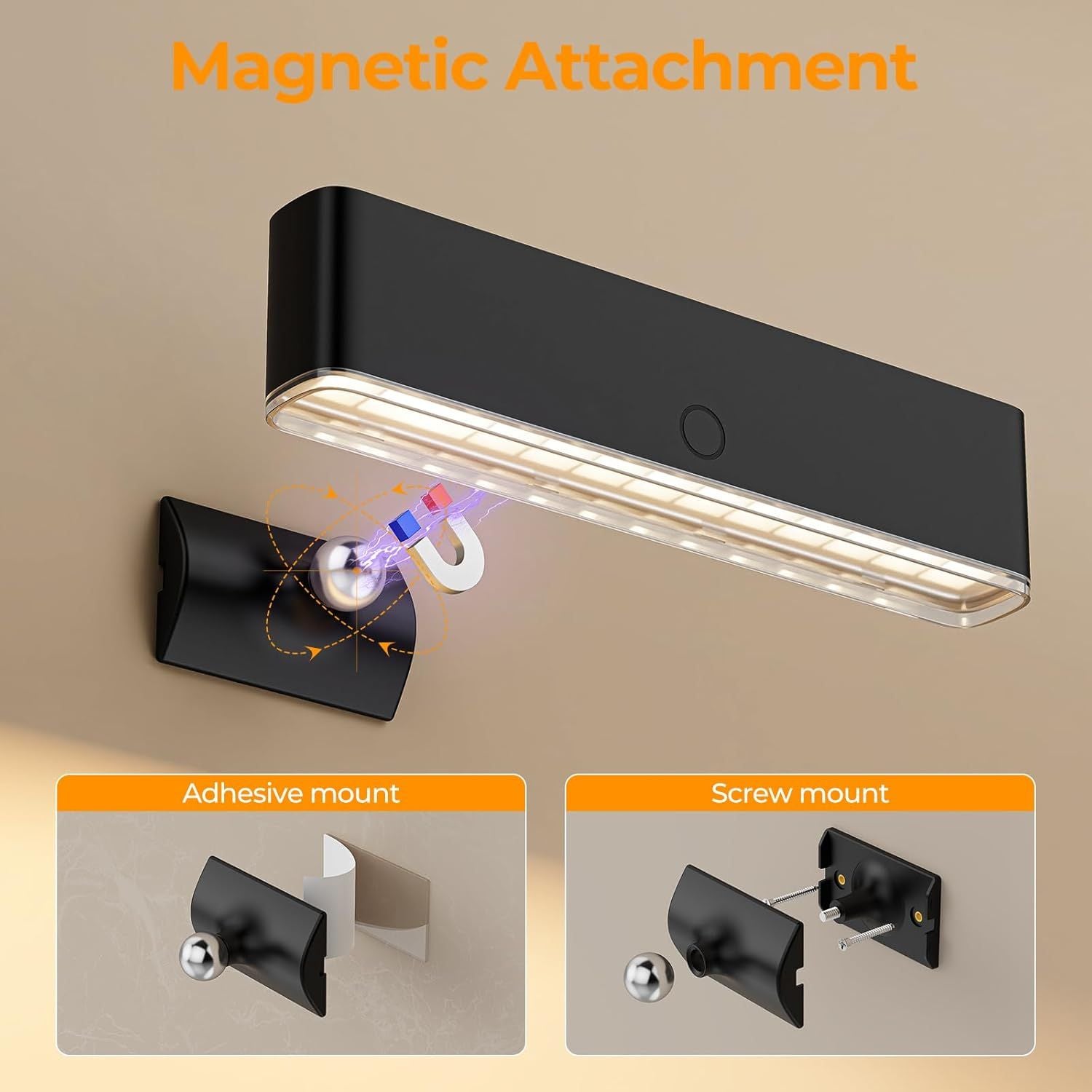 Battery Operated Wall Sconce Set of 2 Wireless Wall Lamp with Remote Control & Touch Control Rechargeable LED V1171-CB-BOM001605-2