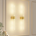 Gold Battery Operated Wall Sconce Set of 2, Rechargeable Wireless Wall Lights with Remote and Touch, 360 V1171-CB-BOM001618