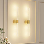 Gold Battery Operated Wall Sconce Set of 2, Rechargeable Wireless Wall Lights with Remote and Touch, 360 V1171-CB-BOM001618