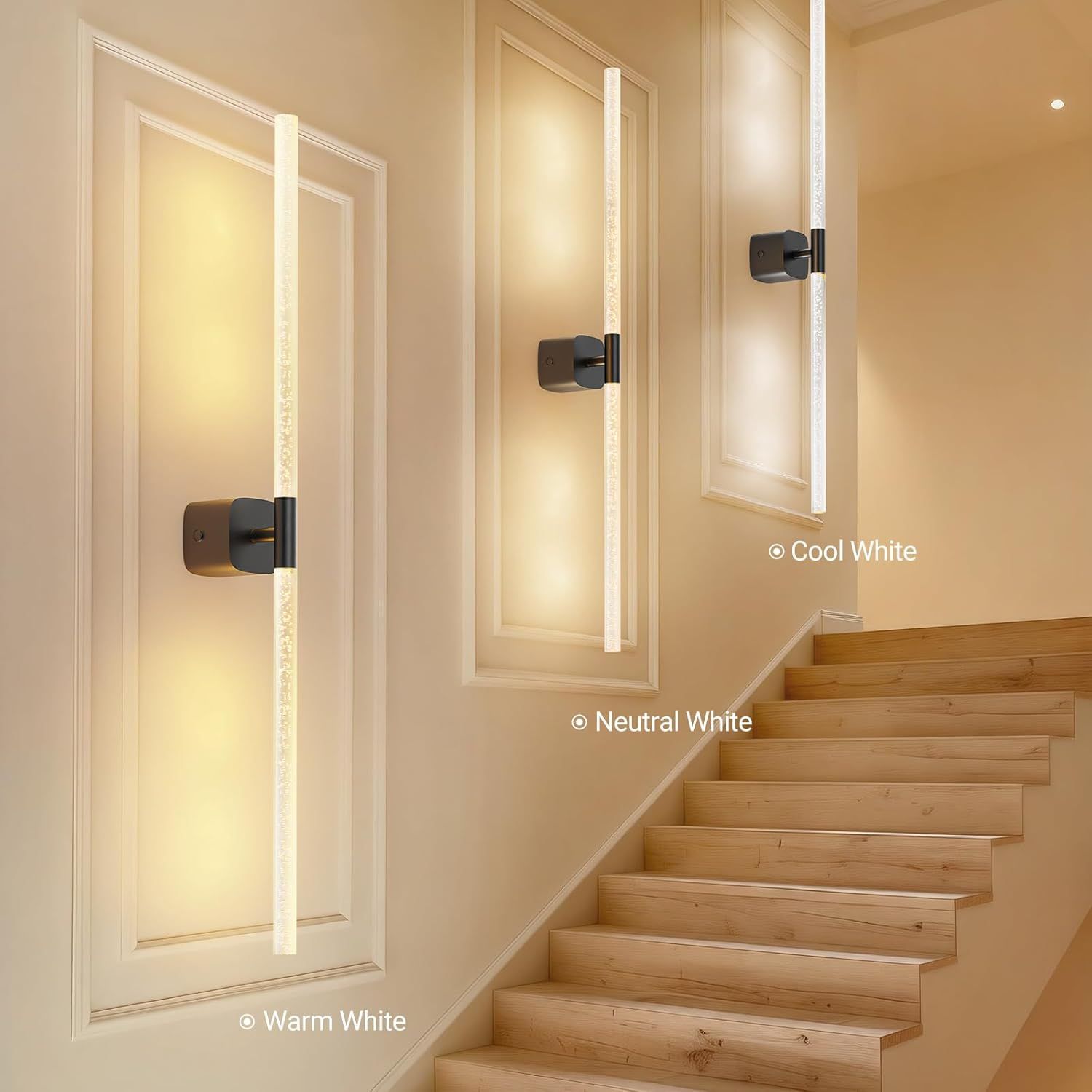 Black Battery Operated Wall Sconce Set of 2, Rechargeable Wireless Wall Lights with Remote and Touch, 360 V1171-CB-BOM001619