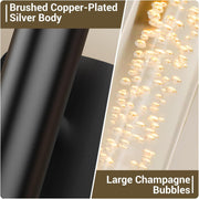 Black Battery Operated Wall Sconce Set of 2, Rechargeable Wireless Wall Lights with Remote and Touch, 360 V1171-CB-BOM001619