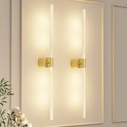 Gold Battery Operated Wall Sconce Set of 2, Rechargeable Wireless Wall Lights with Remote and Touch, 360 V1171-CB-BOM001620