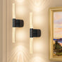 Battery Operated Wall Sconce Set of 2 Black Rechargeable Crystal Sconce Wall Decor Set of 2 with 12000mAh 16" V1171-CB-BOM001621