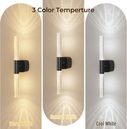Battery Operated Wall Sconce Set of 2 Black Rechargeable Crystal Sconce Wall Decor Set of 2 with 12000mAh 16" V1171-CB-BOM001621