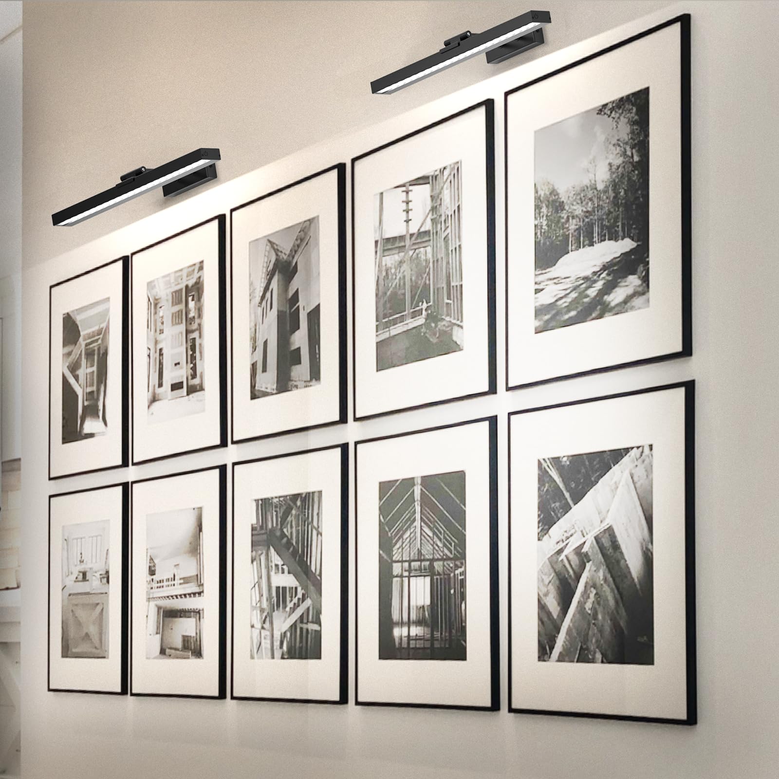Picture Light Battery Operated, 16in Wireless Art Light for Paintings Color Temperature Adjustable Dimmable V1171-CB-BPL-1-USB-RM