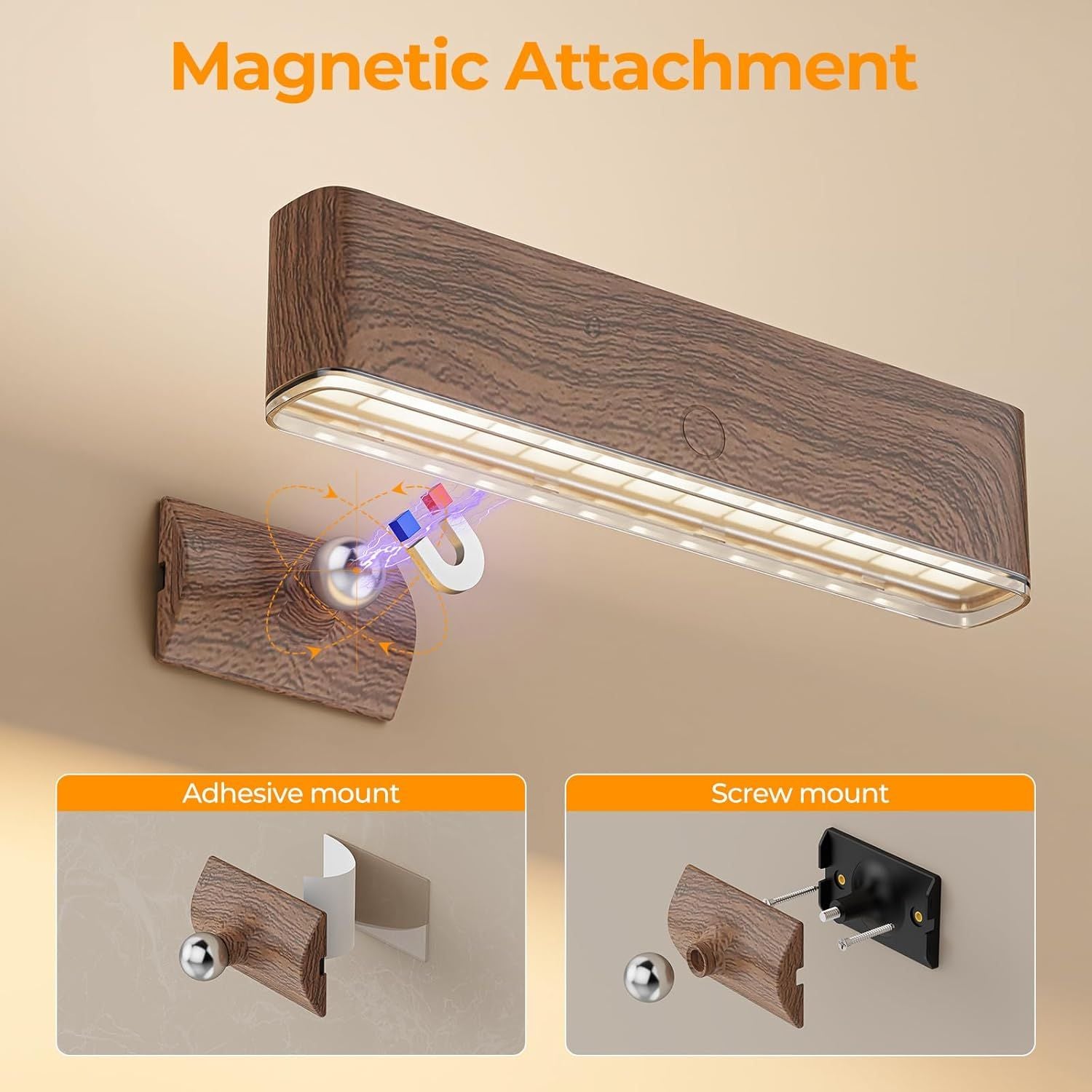 Magnetic Wireless Battery Operated Wall Sconce, Rechargeable Remote Control & Touch Control Wall Sconces Set V1171-CB-COM001669-2