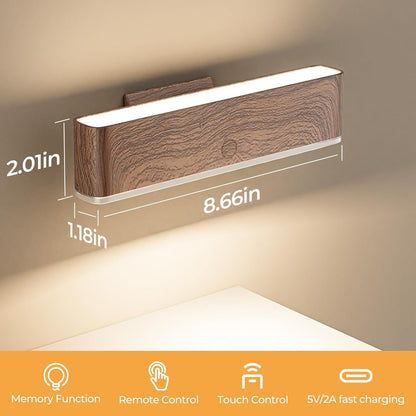 Magnetic Wireless Battery Operated Wall Sconce, Rechargeable Remote Control & Touch Control Wall Sconces Set V1171-CB-COM001669-2