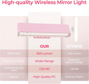 Wireless Vanity Lights for Mirror Set of 2-4000mAh Rechargeable Stick On Makeup Light with CCT Modes & V1171-CB-COM001680-2