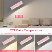 Wireless Vanity Lights for Mirror Set of 2-4000mAh Rechargeable Stick On Makeup Light with CCT Modes & V1171-CB-COM001680-2