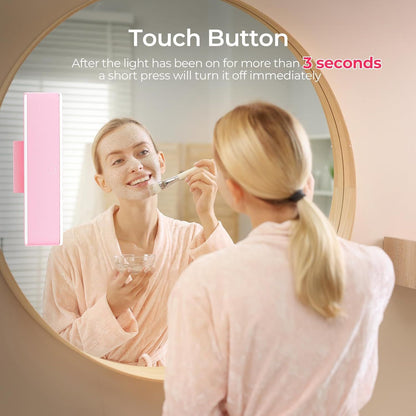 Wireless Vanity Lights for Mirror Set of 2-4000mAh Rechargeable Stick On Makeup Light with CCT Modes & V1171-CB-COM001680-2