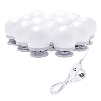 Hollywood LED Vanity Mirror Lights Kit, Dimmable Stick on USB Vanity Lights,Makeup Light Strip for for V1171-CB-G14NUSBWUS