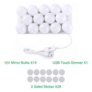Hollywood LED Vanity Mirror Lights Kit, Dimmable Stick on USB Vanity Lights,Makeup Light Strip for for V1171-CB-G14NUSBWUS