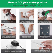Hollywood Mirror Lights Makeup Vanity Lights, LED Vanity Mirror Lights Kit for Dressing Table, Dimmable and V1171-CB-G16NAUW