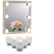 Dimmable Hollywood Style Lighted Vanity Makeup Mirror, LED Vanity Mirror Lights Kit with USB Port for V1171-CB-G6NUSBWUS
