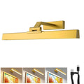 Picture Lights for Wall, Battery Operated Picture Light 16in Gallery Light for Paintings CCT Dimmable Gold V1171-CB-TR-GPL-1-USB-RM-40CM