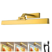 Picture Lights for Wall, Battery Operated Picture Light 16in Gallery Light for Paintings CCT Dimmable Gold V1171-CB-TR-GPL-1-USB-RM-40CM