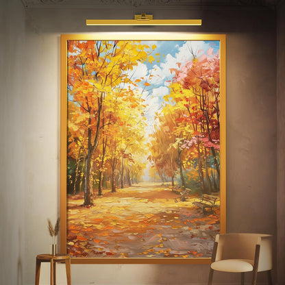 Wall Picture Light, 24in Battery-Powered Gallery Light for Artwork, CCT Dimmable Rechargeable Battery Wall V1171-CB-TR-GPL-1-USB-RM-60CM