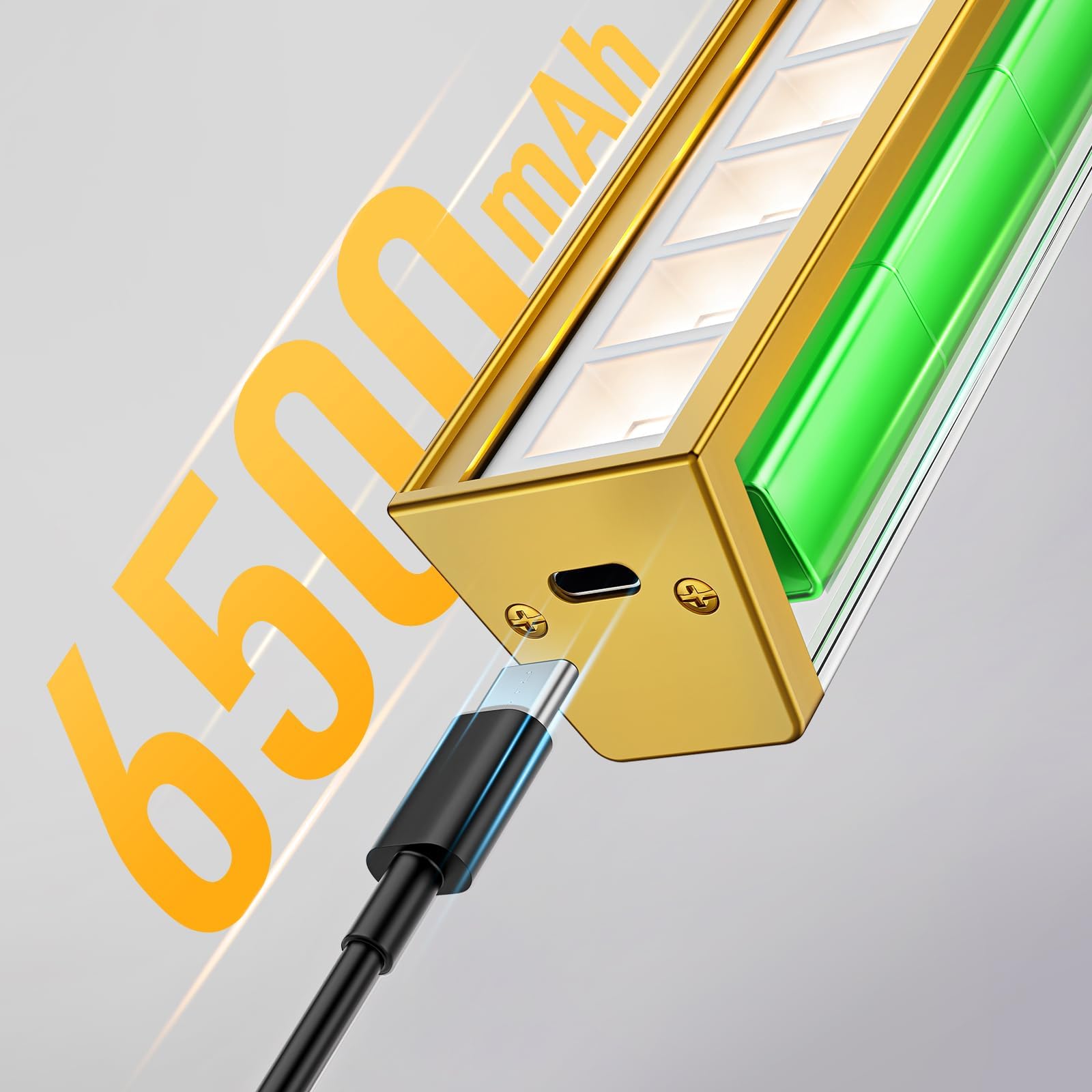 Wall Picture Light, 24in Battery-Powered Gallery Light for Artwork, CCT Dimmable Rechargeable Battery Wall V1171-CB-TR-GPL-1-USB-RM-60CM