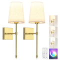 Battery Operated Wall Sconce, 5000mAh Rechargeable Dimmable RGB Wall Sconce Set of 2 with Remote, 3 Color V1171-CB-WL-CU-CCT-USB2