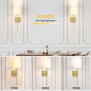Battery Operated Wall Sconce, 5000mAh Rechargeable Dimmable RGB Wall Sconce Set of 2 with Remote, 3 Color V1171-CB-WL-CU-CCT-USB2