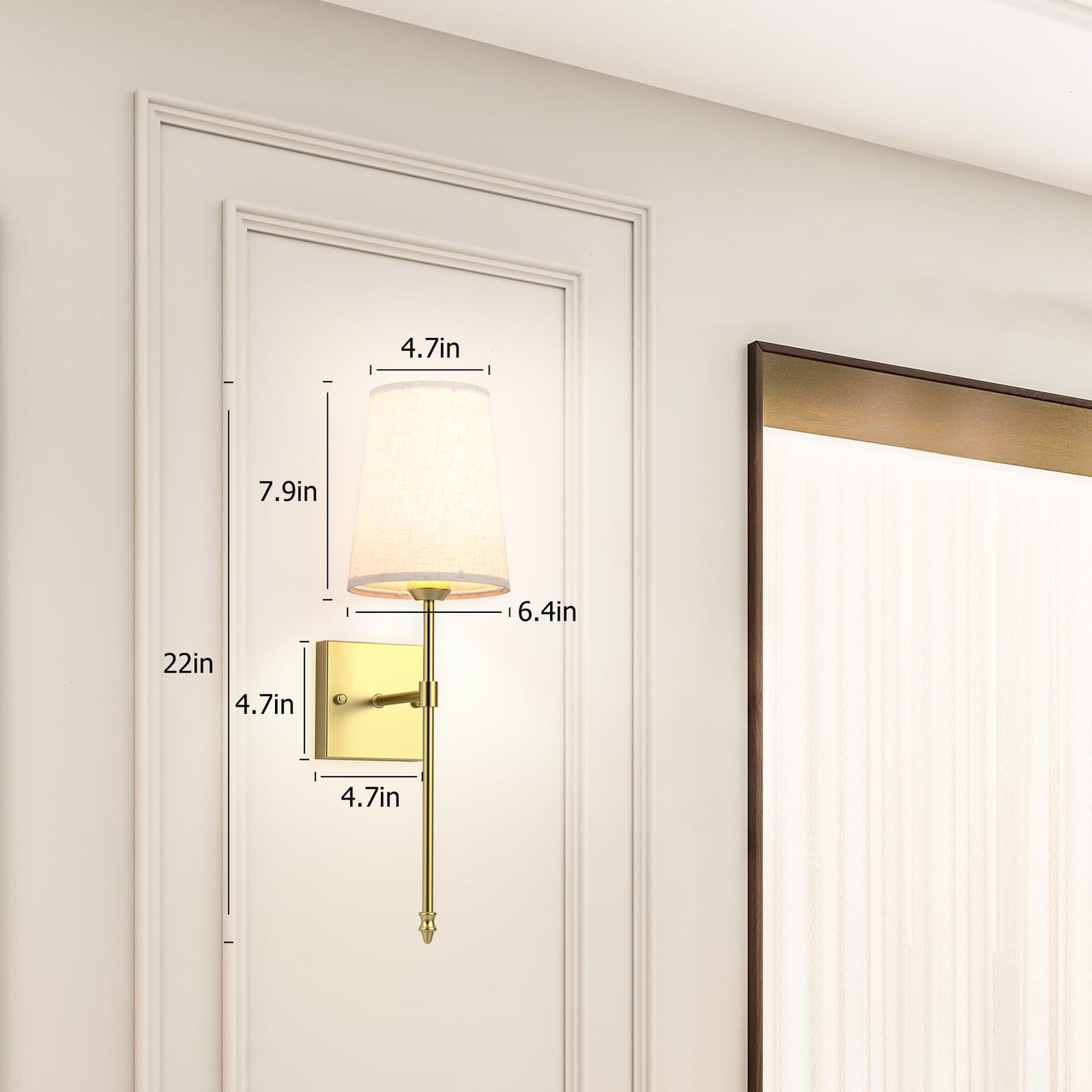 Battery Operated Wall Sconce, 5000mAh Rechargeable Dimmable RGB Wall Sconce Set of 2 with Remote, 3 Color V1171-CB-WL-CU-CCT-USB2