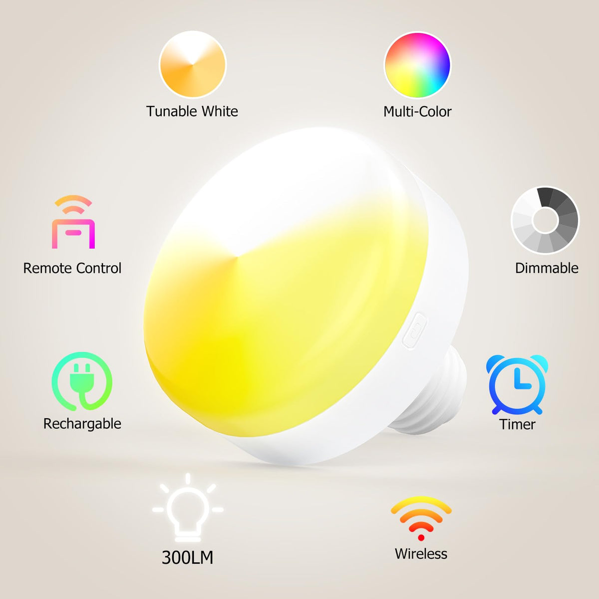 Battery Operated Wall Sconce, 5000mAh Rechargeable Dimmable RGB Wall Sconce Set of 2 with Remote, 3 Color V1171-CB-WL-CU-CCT-USB2