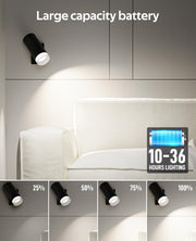 Battery Operated Wall Lights 2 Pack Rechargeable Wall Lights Indoor Touch Dimmable with Remote V1171-CB-WL-DL-RGB-CCT2