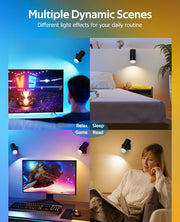 Battery Operated Wall Lights 2 Pack Rechargeable Wall Lights Indoor Touch Dimmable with Remote V1171-CB-WL-DL-RGB-CCT2