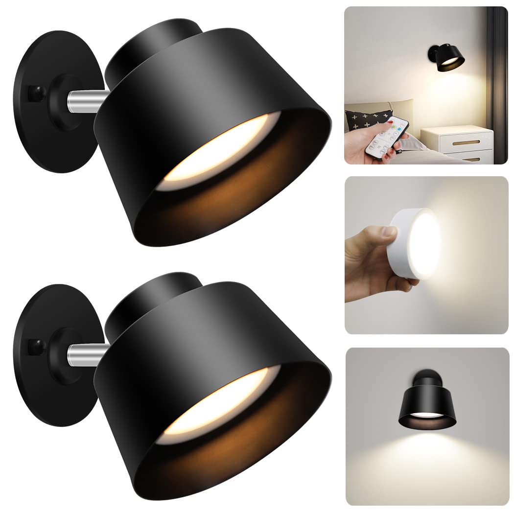 Night Light Wireless Wall Light Indoor LED 2 Pack,Battery Operated Wall Lights Rechargeable Lamp with V1171-CB-WL-MINI-B2-CCT-USB