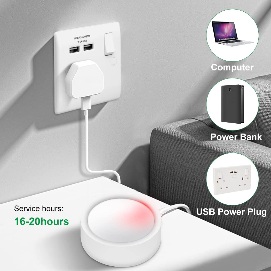 Night Light Wireless Wall Light Indoor LED 2 Pack,Battery Operated Wall Lights Rechargeable Lamp with V1171-CB-WL-MINI-B2-CCT-USB