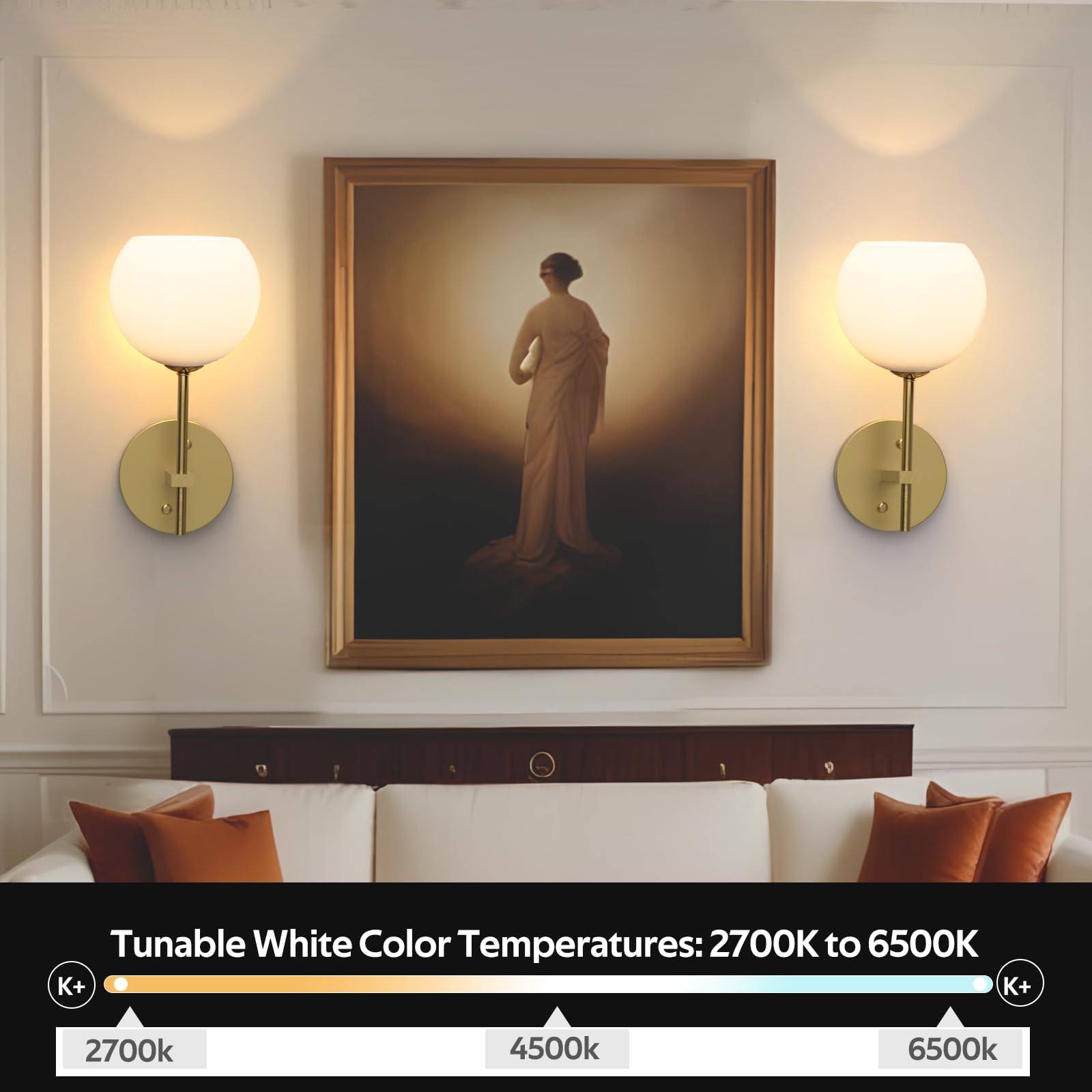 Rechargeable Wall Light Indoor,Battery Operated Wall Lamp with Remote,Indoor Wall Light with 3 Color Modes V1171-CB-WLG-SQUARE-CCT-RGB-USB2