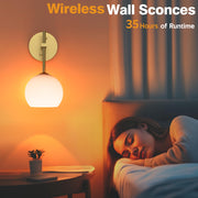 Rechargeable Wall Light Indoor,Battery Operated Wall Lamp with Remote,Indoor Wall Light with 3 Color Modes V1171-CB-WLG-SQUARE-CCT-RGB-USB2