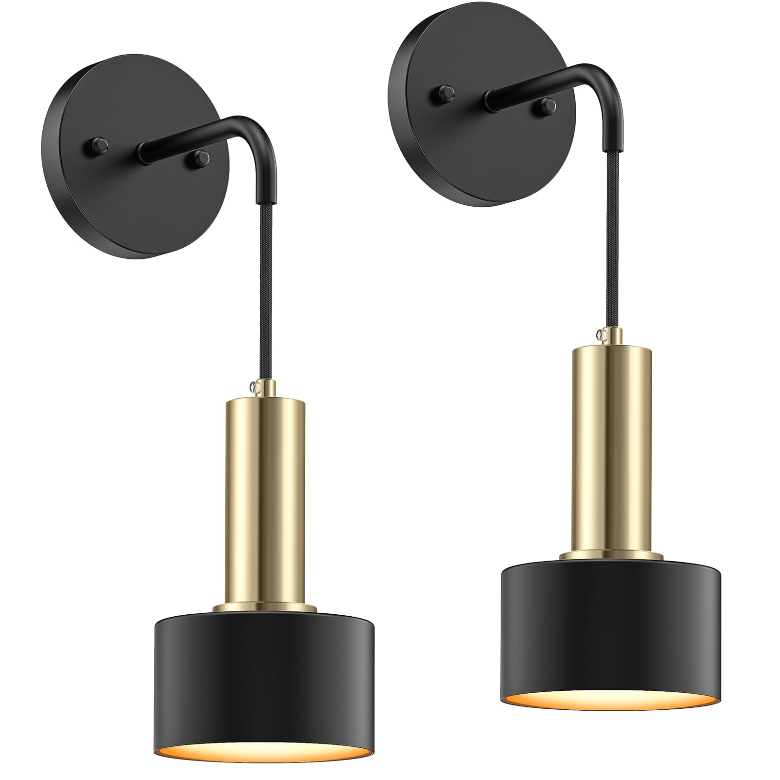 Battery Operated Wall Sconce Set of 2, Dimmable RGB Wall Sconce with Remote Indoor Battery Powered Wall Lamp V1171-CB-WLPD-CU-B-RGB-BO2