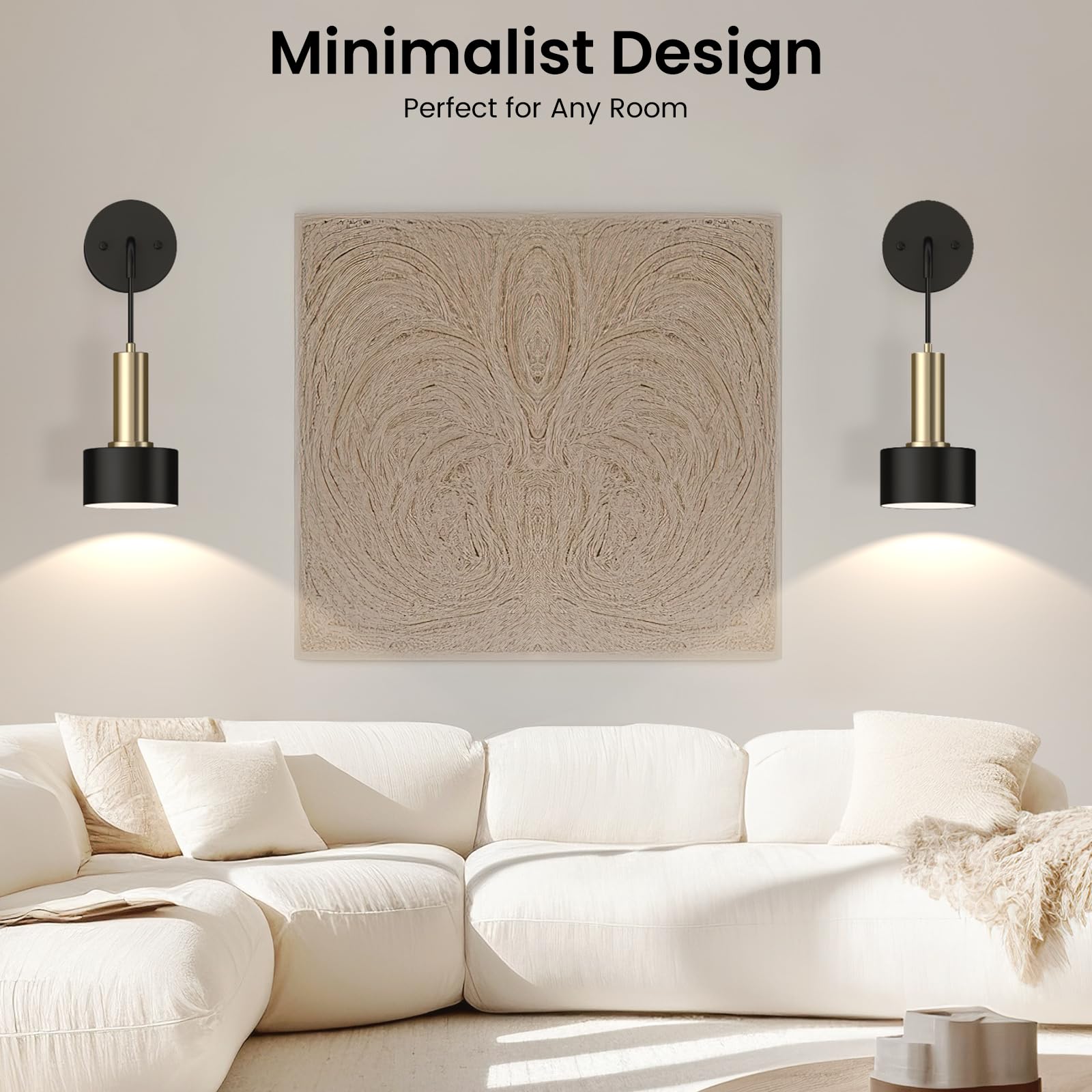 Battery Operated Wall Sconce Set of 2, Dimmable RGB Wall Sconce with Remote Indoor Battery Powered Wall Lamp V1171-CB-WLPD-CU-B-RGB-BO2