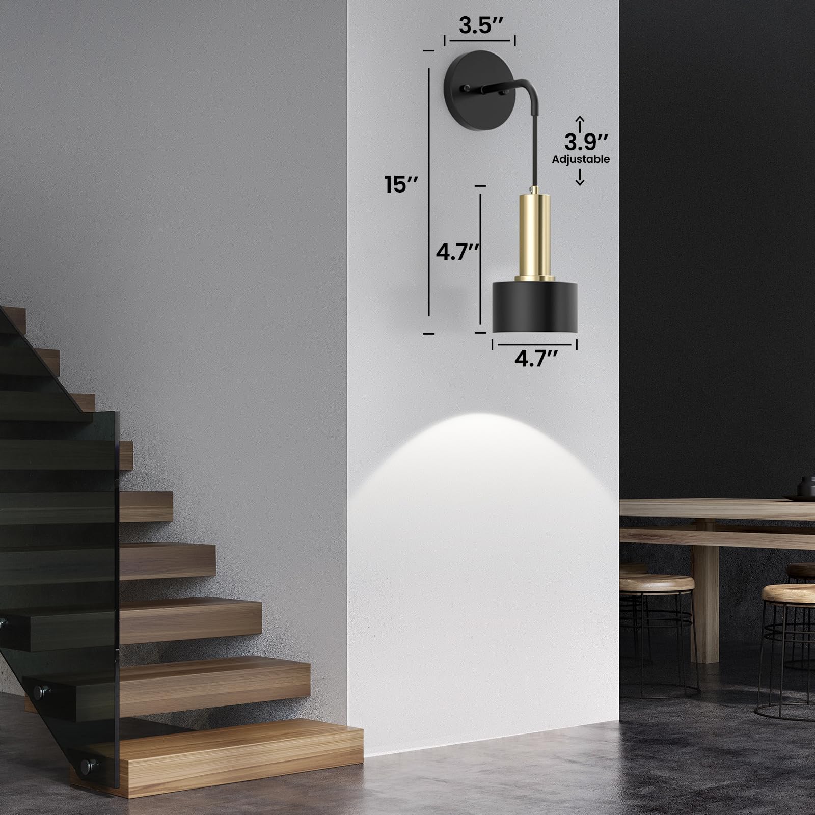Battery Operated Wall Sconce Set of 2, Dimmable RGB Wall Sconce with Remote Indoor Battery Powered Wall Lamp V1171-CB-WLPD-CU-B-RGB-BO2