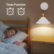 Battery Operated Wall Sconce, Wireless Wall Lights Set of 2, 13 RGB Colors Dimmable Battery Powered Wall Lamp V1171-CB-WLPD-W-RGB-BO2